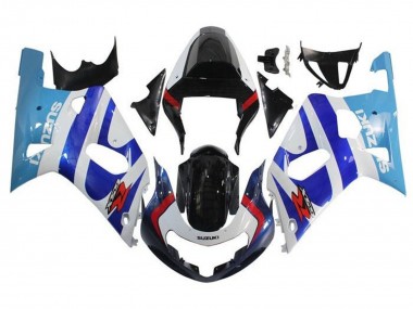 Best 2001-2003 Suzuki GSXR 600 / GSXR 750 Motorcycle Fairings - White Triple Blue Glossy Black Red