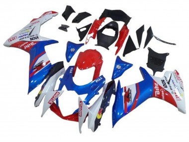 Best 2011-2024 Suzuki GSXR 600 / GSXR 750 Motorcycle Fairings - Blue White Red Motul