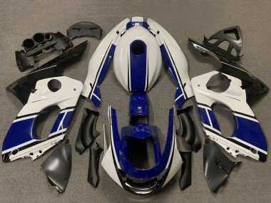 Best 1996-2007 Yamaha YZF600R Thundercat Motorcycle Fairings - White Dark Blue