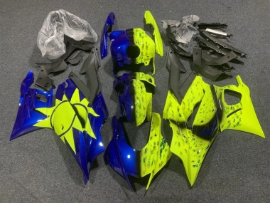 Best 2022-2024 Yamaha YZF R3/R25 Motorcycle Fairings - Yellow Blue