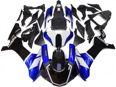 Best 2015-2019 Yamaha YZF 1000 R1 Motorcycle Fairing Kits - Blue White Glossy Black