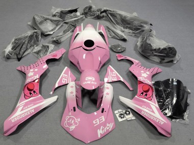 Best 2020-2025 Yamaha YZF 1000 R1 Motorcycle Fairings - Pink White Kirby