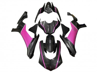 Best 2020-2025 Yamaha YZF 1000 R1 Motorcycle Fairings - Faux Carbon Fiber Pink
