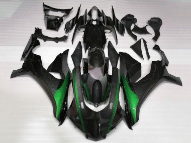 Best 2020-2025 Yamaha YZF 1000 R1 Motorcycle Fairings - Faux Carbon Fiber Green
