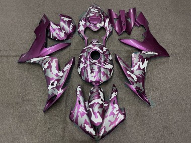 Best 2004-2006 Yamaha YZF 1000 R1 Motorcycle Fairings - Light Purple White Grey Camouflage