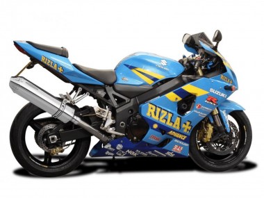 Best 2004-2005 Suzuki GSXR 600 / GSXR 750 Motorcycle Fairings - Light Blue Yellow Rizla Motul