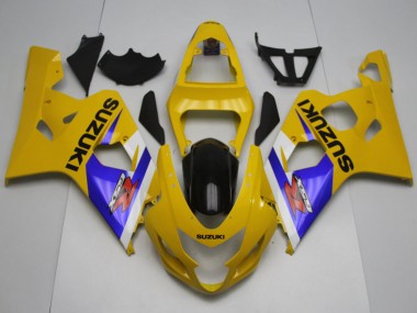 Best 2004-2005 Suzuki GSXR 600 / GSXR 750 Motorcycle Fairings - Yellow White Blue Black