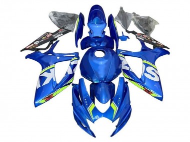 Best 2006-2007 Suzuki GSXR 600 / GSXR 750 Motorcycle Fairings - Blue White Green