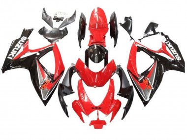 Best 2006-2007 Suzuki GSXR 600 / GSXR 750 Motorcycle Fairings - Red Grey Glossy Black
