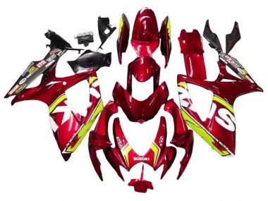Best 2006-2007 Suzuki GSXR 600 / GSXR 750 Motorcycle Fairings - Red Yellow White Black