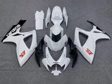 Best 2006-2007 Suzuki GSXR 600 / GSXR 750 Motorcycle Fairings - White Black Red