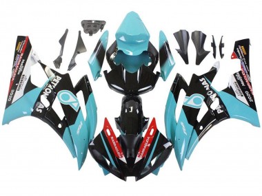 Best 2006-2007 Yamaha YZF R6 Motorcycle Fairings - Light Blue Red White Black Petronas