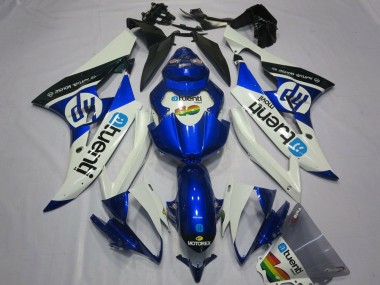 Best 2006-2007 Yamaha YZF R6 Motorcycle Fairings - White Blue Black
