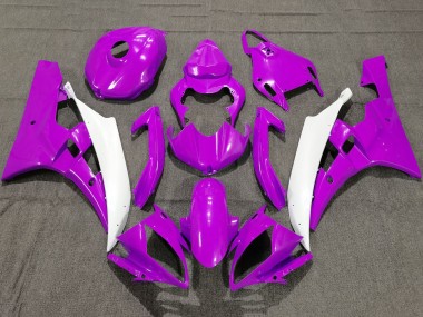 Best 2006-2007 Yamaha YZF R6 Motorcycle Fairings - Purple White