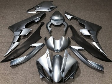 Best 2006-2007 Yamaha YZF R6 Motorcycle Fairings - Silver Matte Black