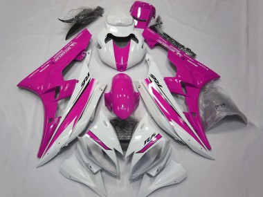 Best 2006-2007 Yamaha YZF R6 Motorcycle Fairings - White Pink