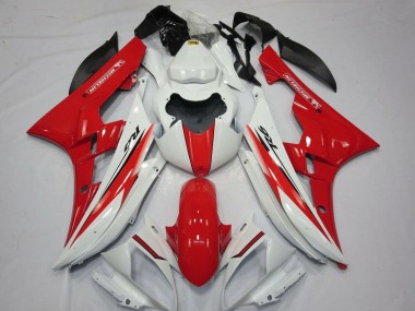 Best 2006-2007 Yamaha YZF R6 Motorcycle Fairings - White Red