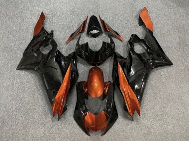 Best 2017-2023 Yamaha YZF R6 Motorcycle Fairings - Orange Glossy Black