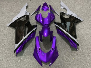 Best 2017-2023 Yamaha YZF R6 Motorcycle Fairings - Grey Purple Glossy Black