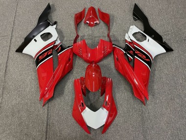 Best 2017-2023 Yamaha YZF R6 Motorcycle Fairings - White Red Matte Black