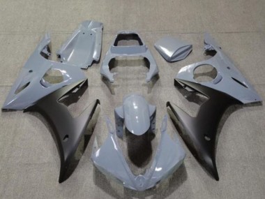 Best 2005 Yamaha YZF R6 Motorcycle Fairings - Nardo Grey Matte Black