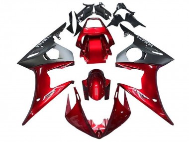 Best 2003-2004 Yamaha YZF R6 Motorcycle Fairings - Red Matte Black