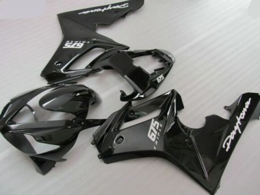 Best 2006-2008 Triumph Daytona 675 Triple Motorcycle Fairings - Glossy Black Matte Black