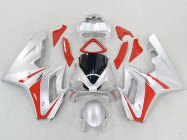 Best 2006-2008 Triumph Daytona 675 Triple Motorcycle Fairings - Silver Red
