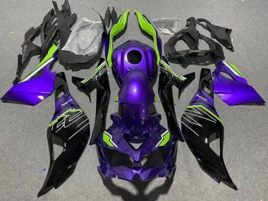 Best 2019-2025 Kawasaki ZX4R ZX-4RR Motorcycle Fairings - Purple Green Black