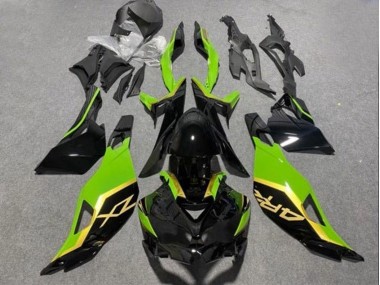 Best 2019-2025 Kawasaki ZX4R ZX-4RR Motorcycle Fairings - Glossy Black Green Gold