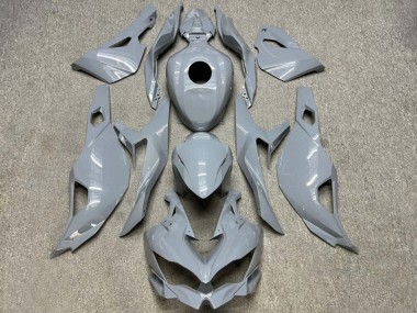 Best 2019-2025 Kawasaki ZX4R ZX-4RR Motorcycle Fairings - Glossy Nardo Grey