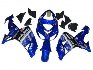 Best 2006-2007 Kawasaki ZX10R Motorcycle Fairings - Blue White Black Elf