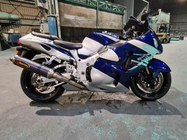 Best 1996-2007 Suzuki GSXR 1300 Hayabusa Motorcycle Fairings - Blue White