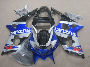 Best 2000-2002 Suzuki GSXR 1000 Motorcycle Fairings - Blue Silver Black Red White Decal