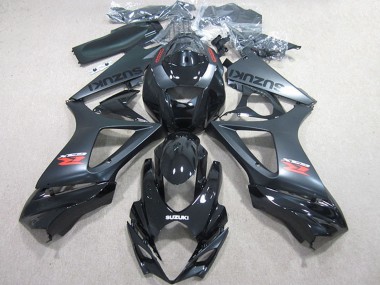 Best 2007-2008 Suzuki GSXR 1000 Motorcycle Fairings Kits - Glossy Black Matte Black