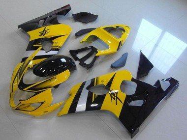 Best 2004-2005 Suzuki GSXR 750 Abs Motorcycle Fairings - Yellow Silver Black