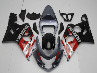 Best 2004-2005 Suzuki GSXR 750 Motorcycle Fairings - Silver Grey Red Black