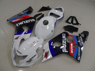 Best 2004-2005 Suzuki GSXR 750 Motorcycle Fairings - White Blue Red Black Motul