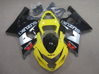 Best 2004-2005 Suzuki GSXR 750 Motorcycle Fairings - Yellow Silver Black