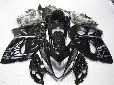 Best 2008-2020 Suzuki GSXR 1300 Hayabusa Motorcycle Fairings - Glossy Black Silver