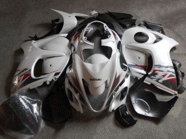 Best 2008-2020 Suzuki GSXR 1300 Hayabusa Motorcycle Fairing - White Black