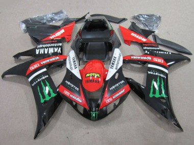Best 2002-2003 Yamaha YZF R1 Motorcycle Fairings - Red Glossy Black White Green Motul Monster