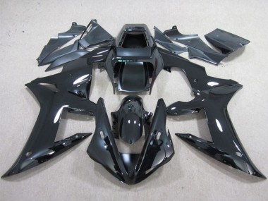 Best 2002-2003 Yamaha YZF R1 Motorcycle Fairings - Glossy Black Plain