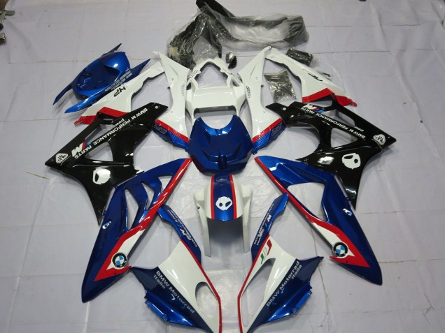 Alien Blue and White 2009-2014 S1000RR Motorcycle Fairings