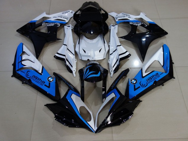 Alien Blue and White 2009-2014 S1000RR Motorcycle Fairings