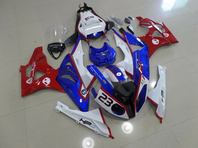 Alien Blue and White 2009-2014 S1000RR Motorcycle Fairings