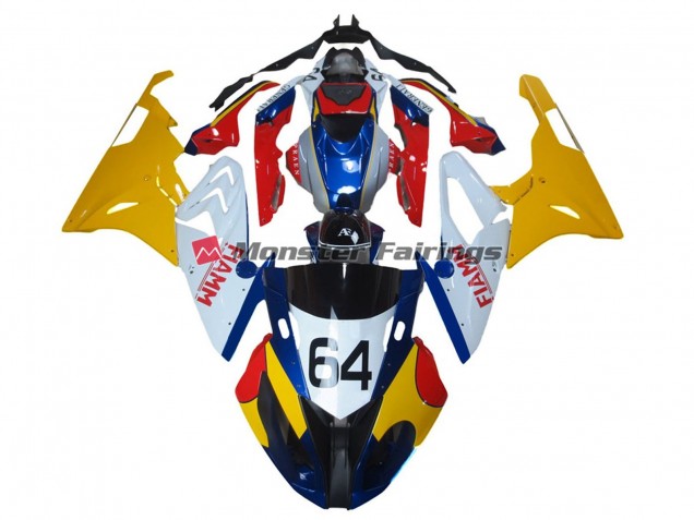 Alien Blue and White 2009-2014 S1000RR Motorcycle Fairings