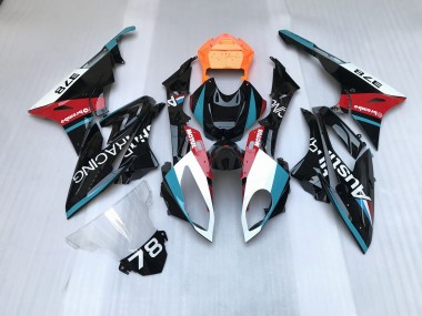 Alien Blue and White 2009-2014 S1000RR Motorcycle Fairings