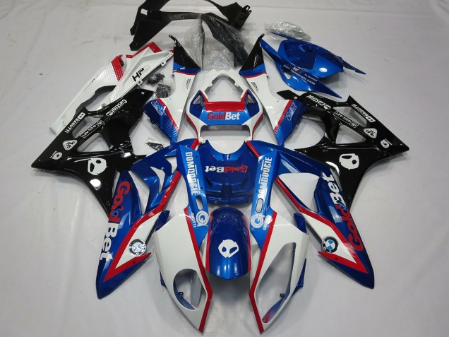 Alien Blue and White 2009-2014 S1000RR Motorcycle Fairings