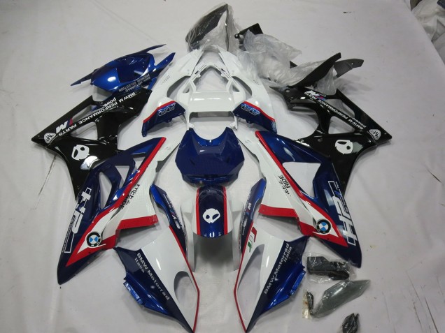 Alien Blue and White 2009-2014 S1000RR Motorcycle Fairings